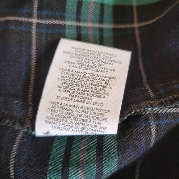 CAbi Big Sur Plaid Button Front Shirt Green Casual Viscose Fall Women Small - Picture 12 of 13